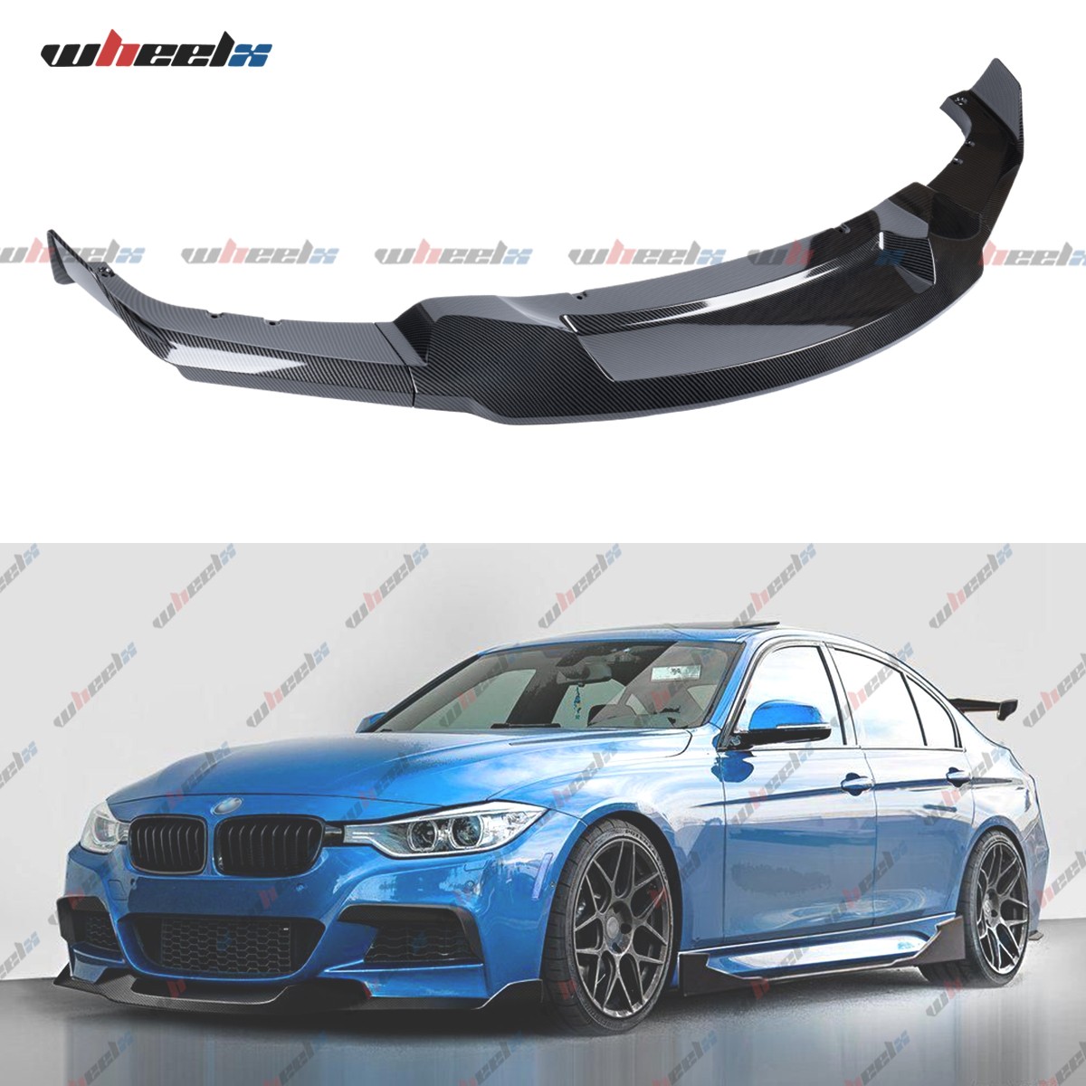 For 2012-18 BMW F30 F31 M Sport Carbon Fiber MAD Style Front Bumper Lip Splitter