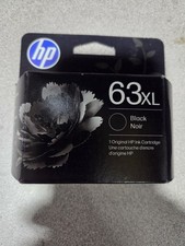 New HP 63 XL Black Ink Cartridge High Yield Genuine OEM Original Sealed 2027
