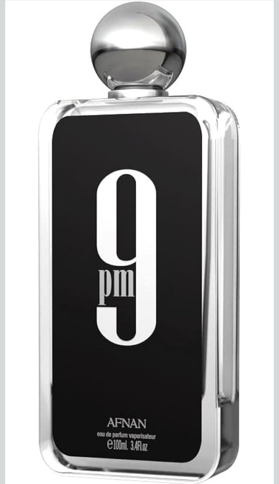 Afnan 9pm Eau de Parfum Spray Fragrance, Regular Size, 3.4 fl oz