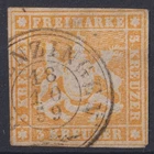 = Württemberg Mi. No. 7 a used (DKR Ergenzingen) deeply tested Irtenkauf BPP =.
