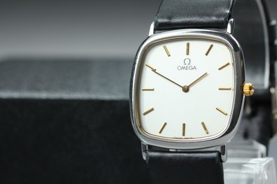 Vintage 1991 [N MINT] OMEGA De Ville Cal.1378 Quartz Square 30mm Men's Watch