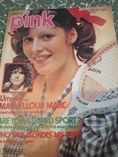 Vintage PINK Magazine AUGUST 1973 Marc Bolan David Cassidy Bjorn Borg Mirabelle