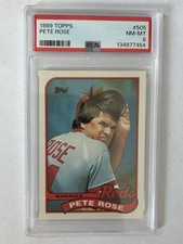 1989 Topps - Team Checklist - Pete Rose - #505 - PSA 8