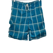 0990 OP Mesh Lined Plaid Board Shorts