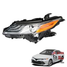 Headlight Black Housing Assembly Clear Lens Headlights Left Side Replacement