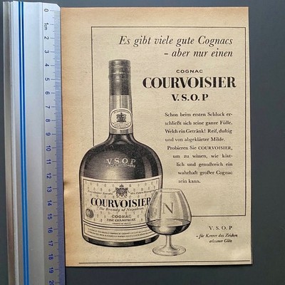 Cognac Courvoisier V.S.O.P. Brandy of Napoleon 1959 Vintage Ad Werbung Reklame
