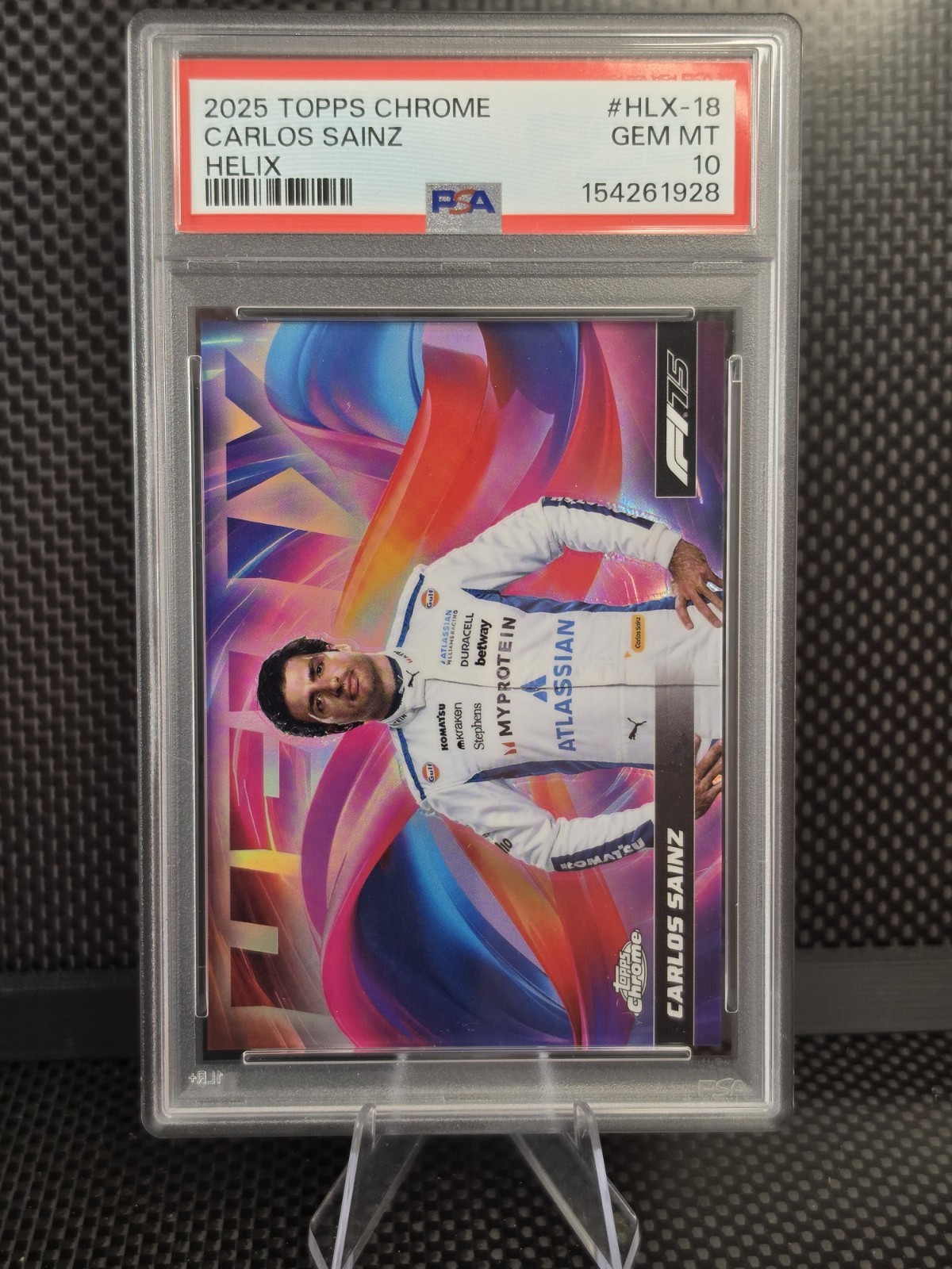 2025 Topps Chrome Formula 1 F1 Helix Carlos Sainz #HLX-18 SSP PSA 10 Pop 3