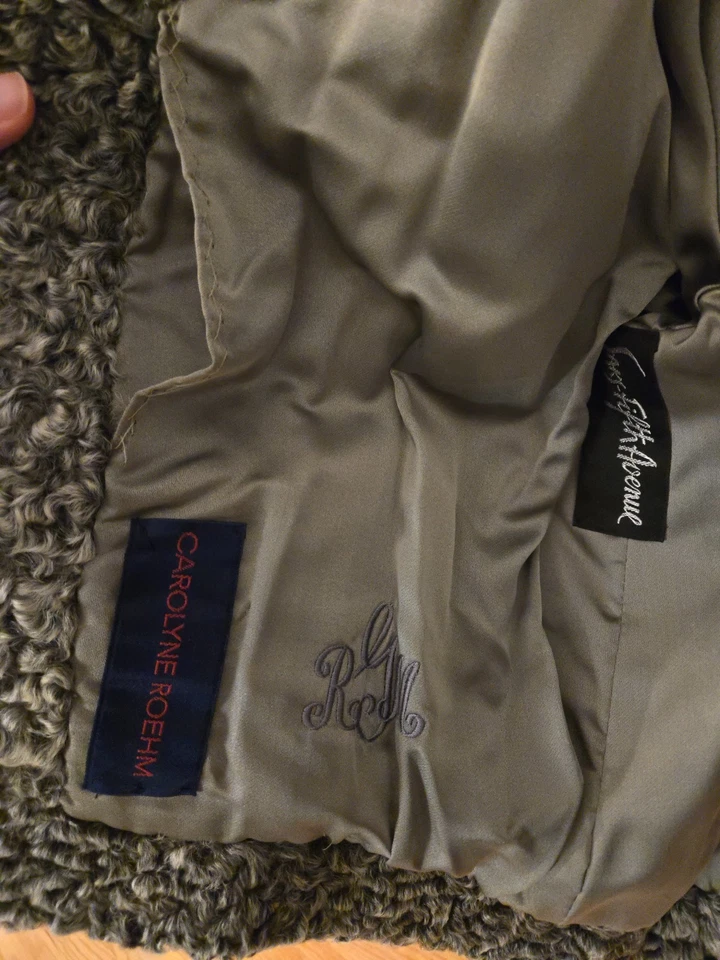 Abrigo chaqueta de piel de cordero persa Revillon x Carolyne Roehm - Saks, excelente vintage Foto 2 de 4