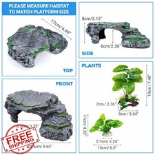 GOZILLA Turtle Basking Platform, Resin Hideout, Aquarium Decor