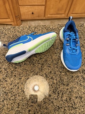 Nike React Miler 2 Mens Size 9 Imperial Blue Lime Glow Road Running CW7121-402