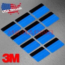 3M Blue Squeegee Rubber Applicator Tools Felt Edge Decal Tips x10 Vinyl Wrap Kit