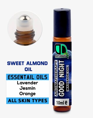 Gute Nacht Massageöl Roller Ball - Aromatherapie Entspannung, Stressabbau 10ml