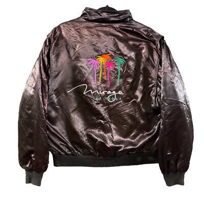 Veste Satinée Rose Fuchsia Las Vegas Rio Casino - Taille M - Vintage Années 90 Neuve De Stock