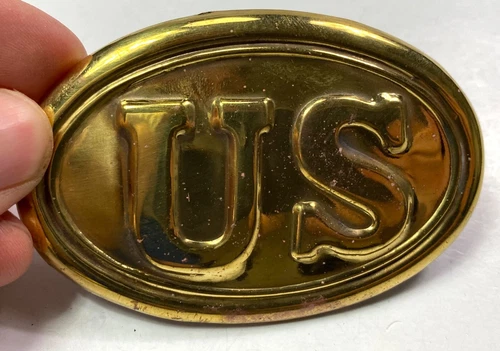 CIVIL WAR US UNION ENLISTED FIELD BELT OVAL BUCKLE- US MARKED