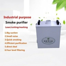 220V Pure Fume Extractor Smoke Purifier for CO2 Laser Engraving Marking 80W