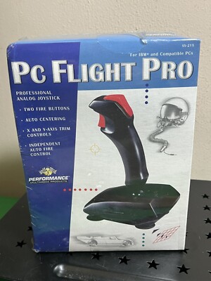 Vintage 1997 Performance PC Flight Pro Joystick Model SV 215 NOS