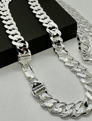 Sterling Silber 9,5 mm schwere klassische Panzerkette 24'' / 60 cm Hals Kette (SCN0006)