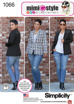 Simplicity Sewing Pattern 1066 Mimi G Style Misses Jacket Lined Sizes 6-14 UNCUT
