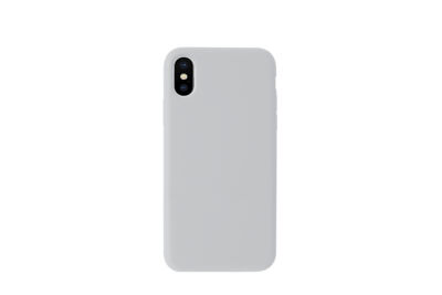 KMP Premium Schutzhülle Silicone Case für Apple iPhone XS Max-quiet gray Silikon