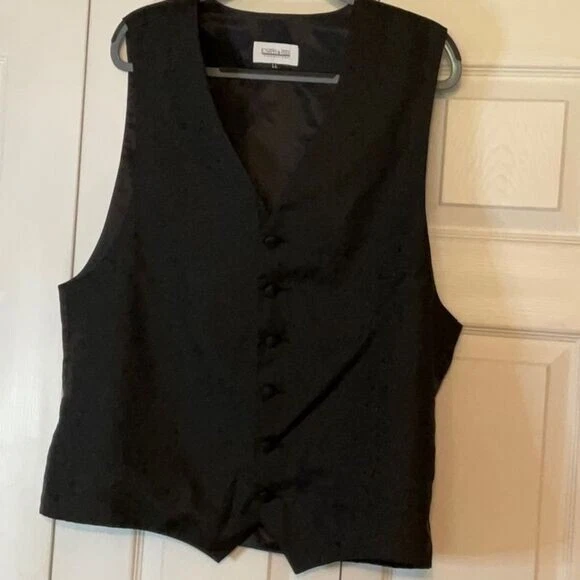 Mens Joseph & Feiss International LL Large Long Black Vest - Image 2 of 4