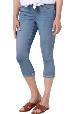Pantaloni Capri Laurie Felt Wave Denim 5 Tasche Con Dettaglio Cerniera – Bianco Taglia 4