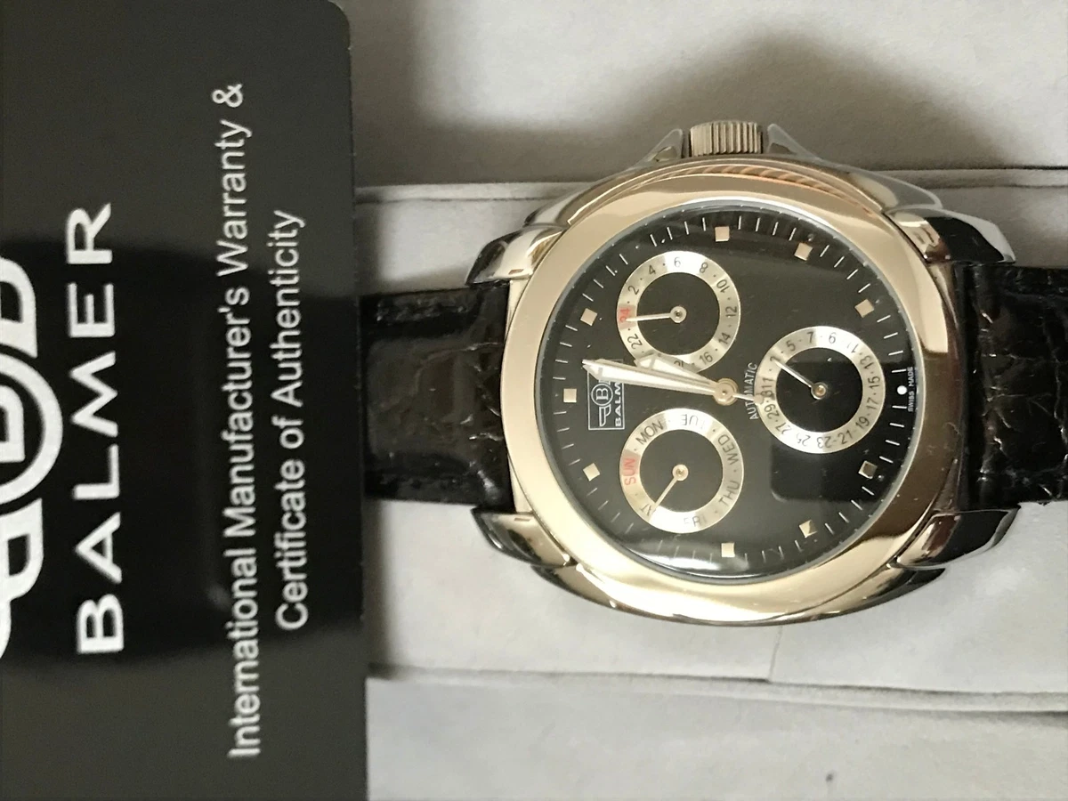 RARE Balmer Collectible Stainless Automatic Black Dial Ltd. Edition