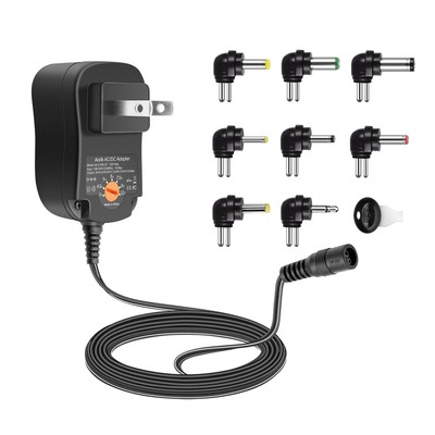 Multi-Voltage AC DC Power Adapter 3V-12V 1000mA 1A Max 12W Universal Switchin...