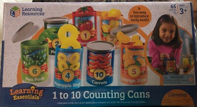 Learning Resources One To Ten Counting Cans - 65 Pieces, BRAND NEW/SEALED