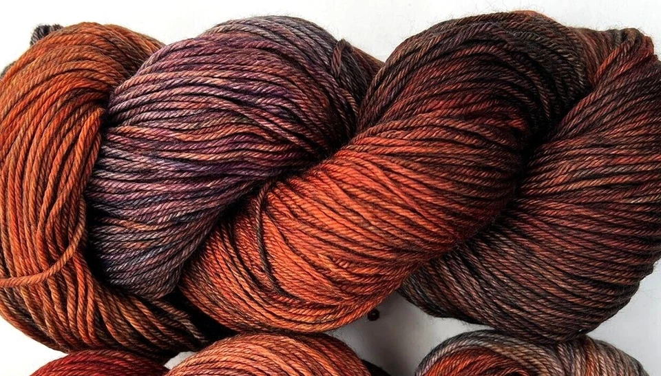 MARTE Rojo-Naranja+Multis 100g Madeja 335yd Malabrigo ARROYO SW MERINO Lana HILO DK Foto 2 de 2