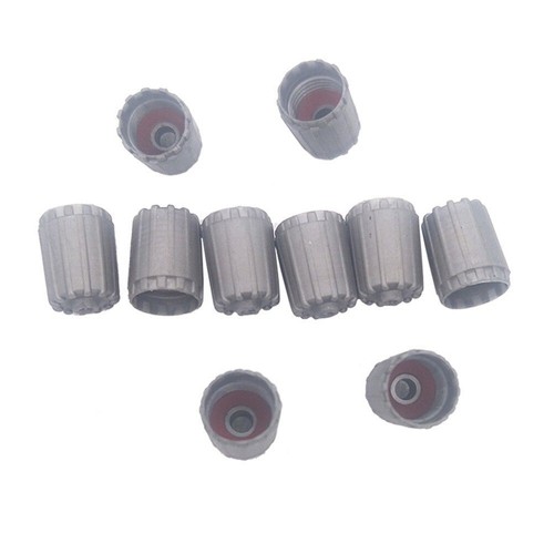 10pcs Plastic Gray Car Wheel Tire Valve Stem Caps TPMS Tire Cap with Gasket - Picture 8 of 10