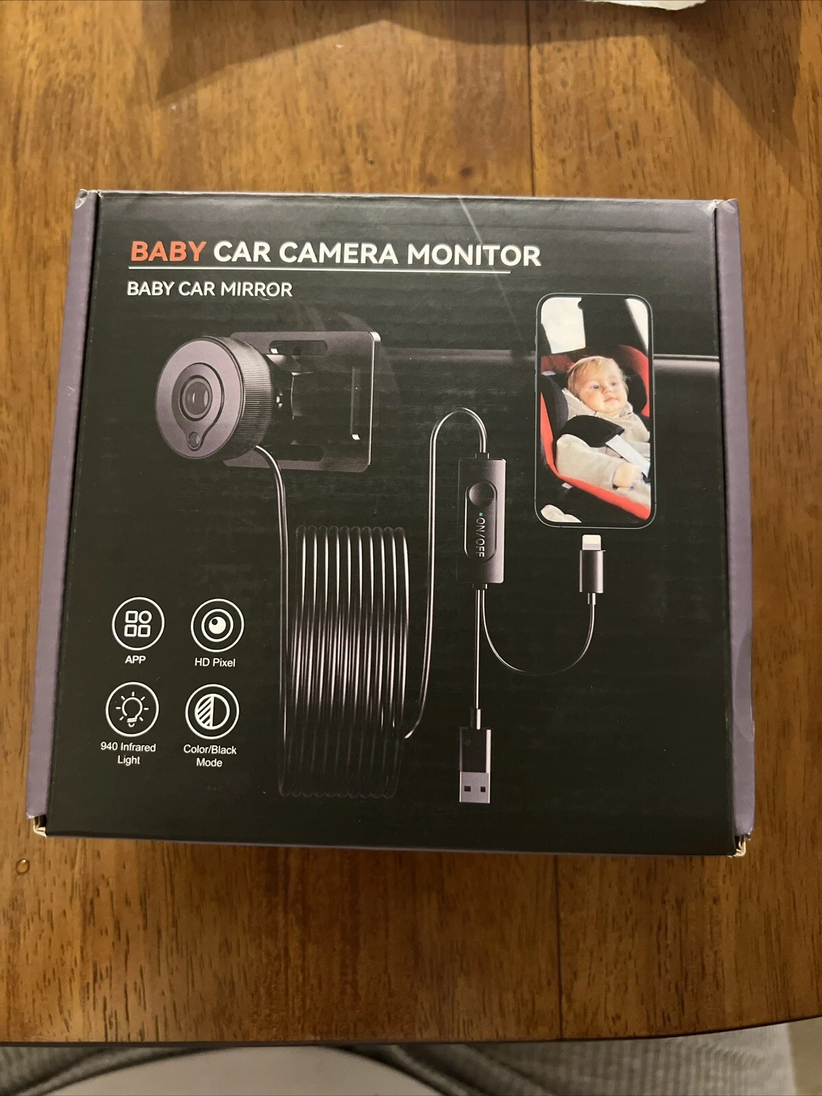 Baby Car Camera 360°Rotating Plug and Play Easy Install NEW