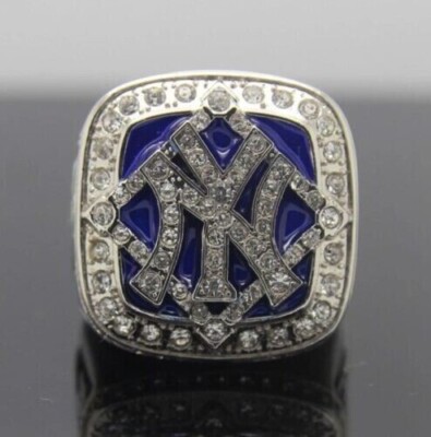 SPECIAL EDITION New York Yankees World Series Men's Ring 14k White Gold Plated