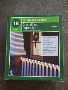 Holiday Time 18 Feet  Cristalized Clear Rope Light: Indoor/Outdoor