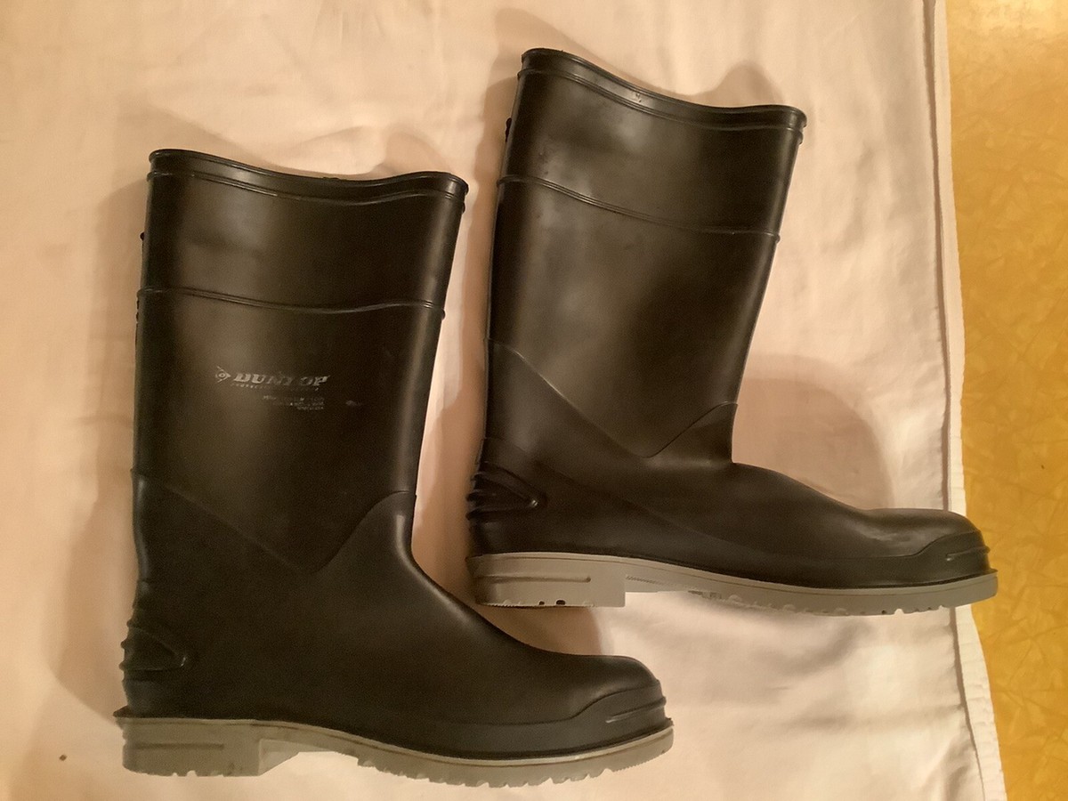 DUNLOP Protective Footwear Mens Rubber BOOTS Steel Toe Shank