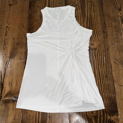STAINED Athleta Women s Medium Tank Top - White