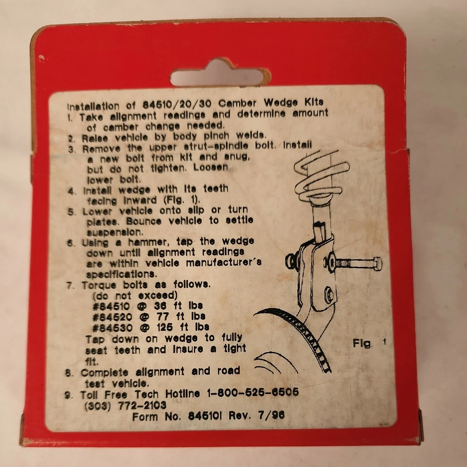 Specialty Products 84520 Kit de cuña de inclinación frontal - 2 grados nuevo en caja ~ EE. UU. Foto 3 de 4