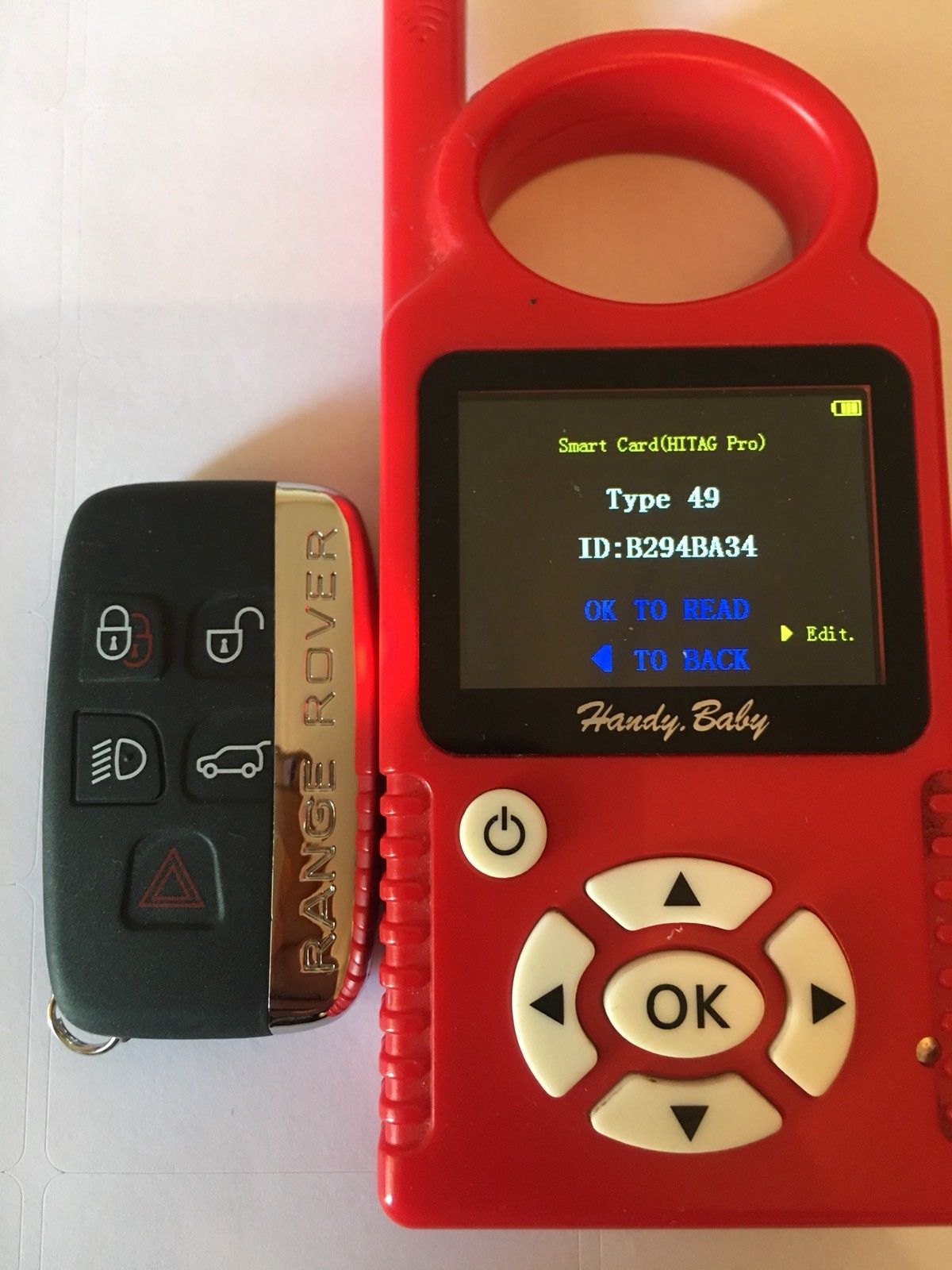 Remplacement clé Range Rover Évoque avec télécommande Hitag Pro