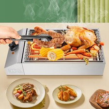 Electric Indoor outdoor Grill Portable Smokeless Non-Stick Cooking BBQ Griddle