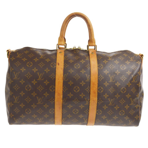LOUIS VUITTON KEEPALL 45 BANDOULIERE TRAVEL HAND BAG MONOGRAM M41418 tg 90671 - Picture 1 of 10
