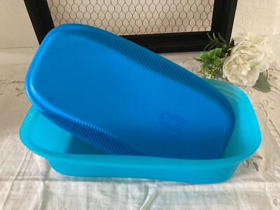 Cuiseur à Pâtes Tupperware Pour Micro-ondes 1.9L – Bleu, état Correct