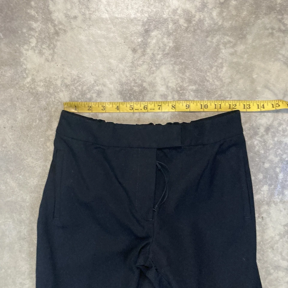 Pantalones Joseph Mujer XXS Corona Negra Gabardina St Cuero Dobladillo Lujo Foto 2 de 4