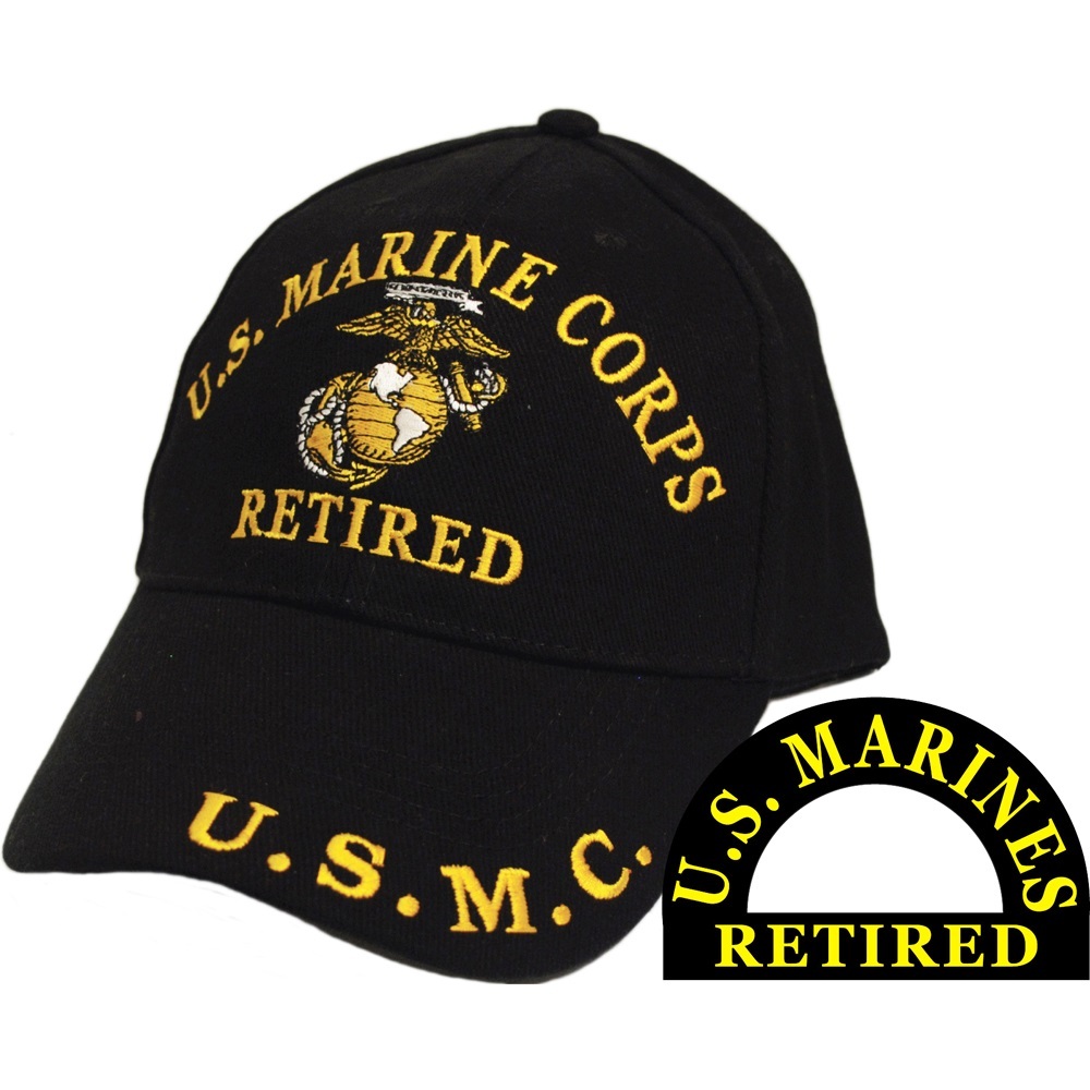 Marine Corps Retired Black Hat USMC 