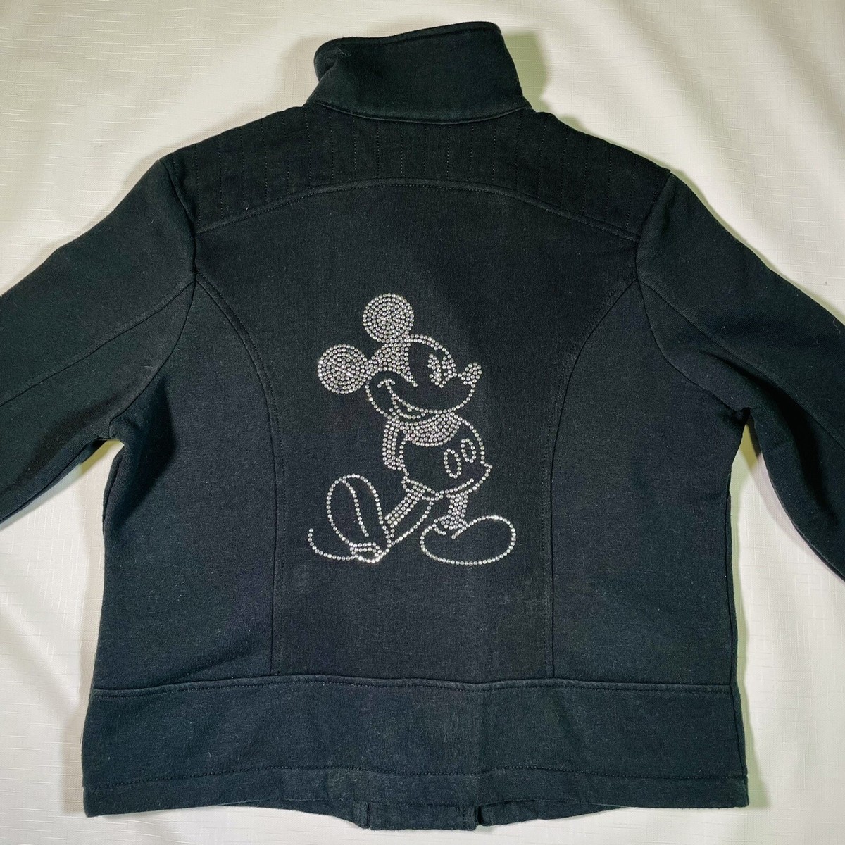 Disney Parks Mickey Mouse Motorcycle Asymmetrical Zip Jacket