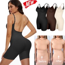 Backless Women Bodysuit Shapewear Firm Tummy Control Full Body Shaper Slimming