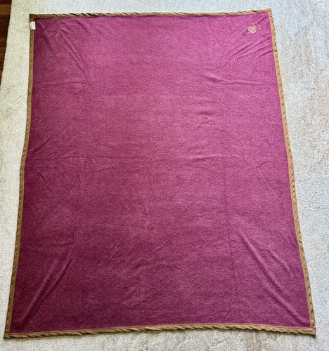 Vtg TRUMP National Bedminster ~ Burgundy Throw Blanket 70"x57" ~ RARE! - Picture 3 of 9