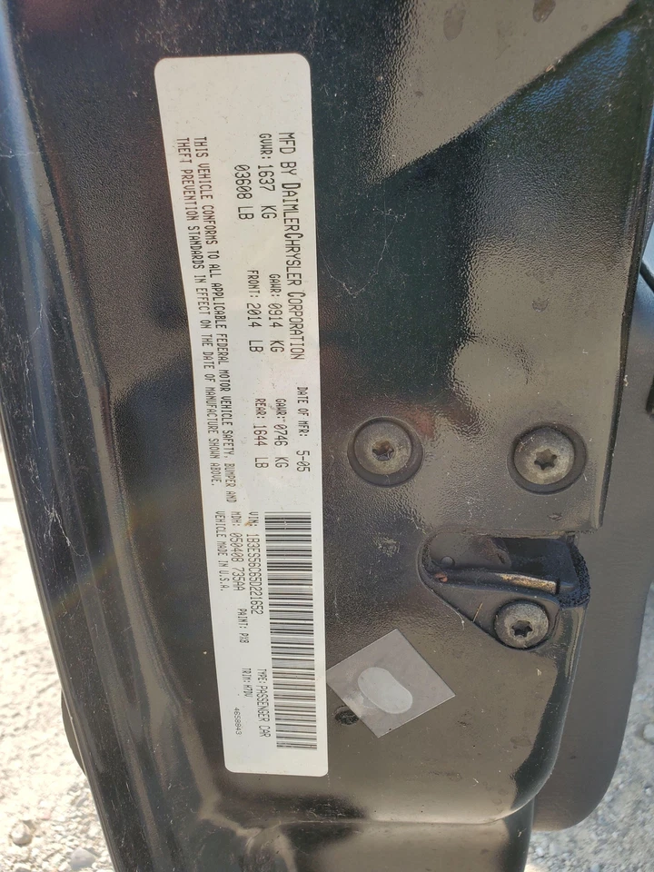 Steering Column (#7 in parts breakdown)(floor shift)(AT) 2003-2005 Dodge Neon - Image 4 of 4