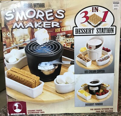 S mores Maker Indoor Outdoor 8 peice ceramic set new