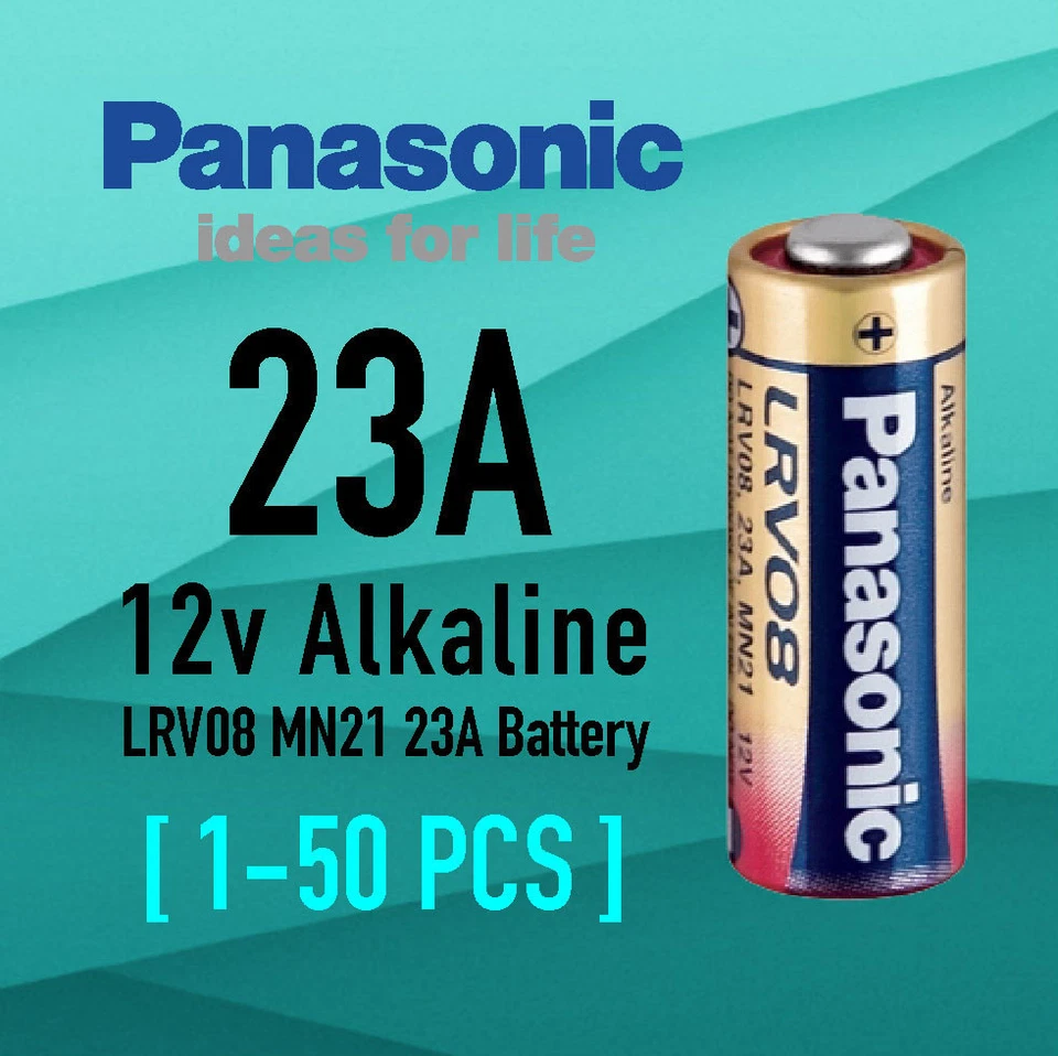 Genuine Panasonic A23 Alkaline Remote Batteries 12V LRV08 MN21 23A A23 Battery - image 1 of 1