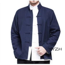 Men's Kung Fu Traditional Chinese Tang Suit Coat Tai Chi Uniform Jacket Clothing