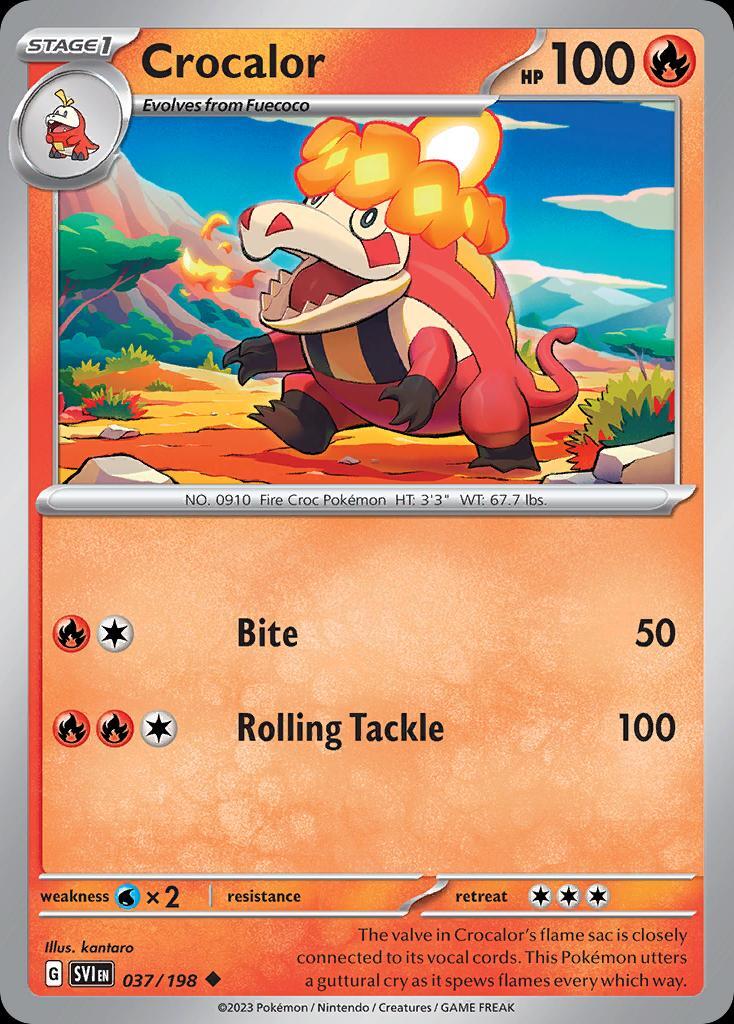 Pokemon Crocalor (37/258) Scarlet & Violet LP